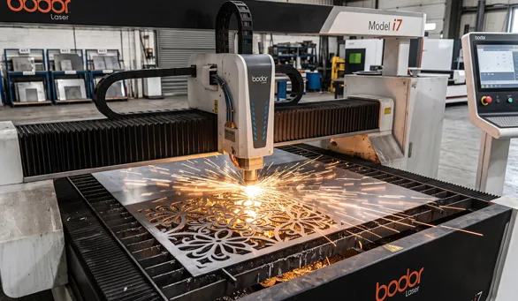 Laser cutting in the Juno Ironcraft shop