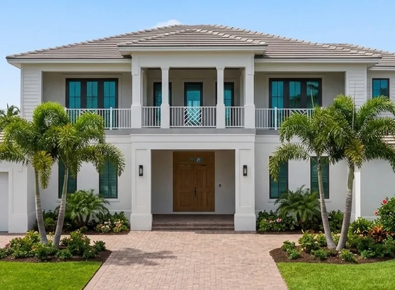 Chippendale railing at a Palm Beach home