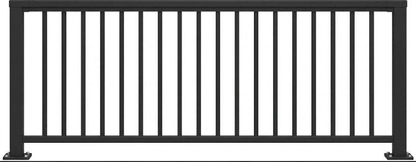 Picket railing — vertical picket infill
